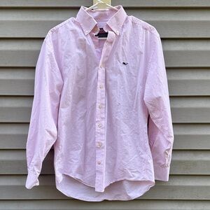 Vineyard Vines | Whale Shirt Pink White Plaid Print Long Sleeve Button Down